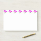 Roze Madeliefje Post-it® Notes (Op bureau)