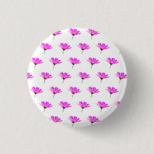 Roze Madeliefje   Ronde Button 3,2 Cm