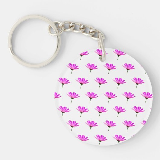 Roze Madeliefje Sleutelhanger (Voorkant)