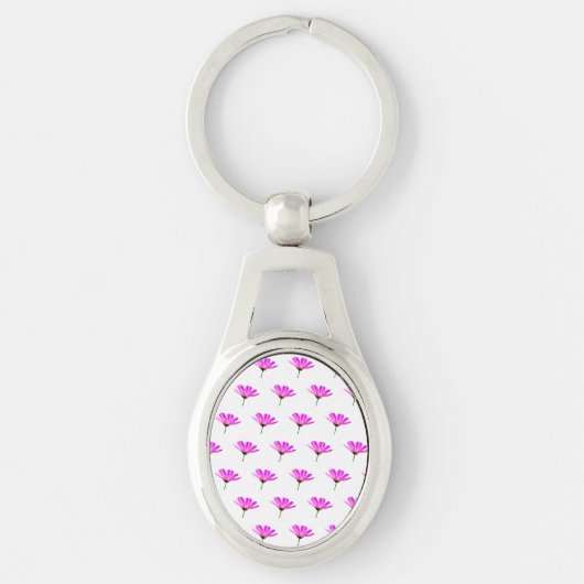 Roze Madeliefje Sleutelhanger (Voorkant)