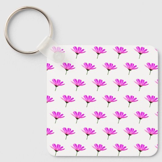 Roze Madeliefje Sleutelhanger (Voorkant)