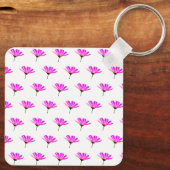 Roze Madeliefje Sleutelhanger (Achterkant)