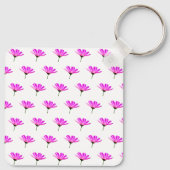 Roze Madeliefje Sleutelhanger (Achterkant)