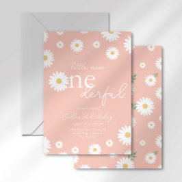 Roze Madeliefje Super Schattig Uitnodigingsetje Kaart