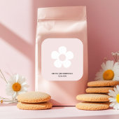 Roze Madeliefje Verjaardag | Etiket voor Feest Fav