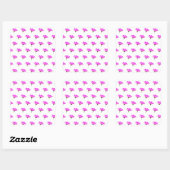 Roze Madeliefje Vierkante Sticker (Vel)