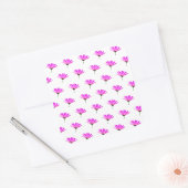 Roze Madeliefje Vierkante Sticker (Envelop)