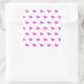 Roze Madeliefje Vierkante Sticker (Tas)
