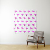 Roze Madeliefje Wandkleed (In Situ (horizontaal))