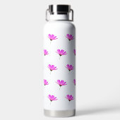 Roze Madeliefje Waterfles (Achterkant)
