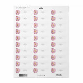 Roze madeliefje wilde bloem  etiket (Full Sheet)