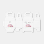Roze madeliefje Wildflower - Baby shower Bedankdoosjes (Uitgevouwen)