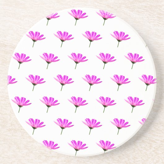 Roze Madeliefje Zandsteen Onderzetter (Voorkant)