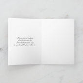 Roze Madeliefje Zwart Wit Bloemige Trouw Trouwkaar Bedankkaart (Binnen)