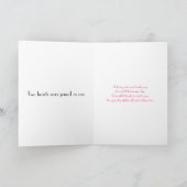 Roze Madeliefje Zwart Wit Stip Trouw Dank Je Wel Bedankkaart (Binnen)