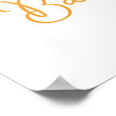 Roze madeliefjes baby shower of verjaardag welkoms poster (Hoek)