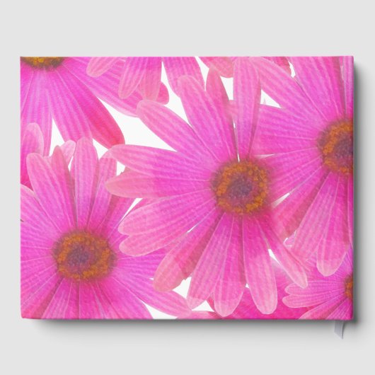 Roze Madeliefjes Bloem Madeliefje Elegant Chique T Gastenboek (Achterkant)