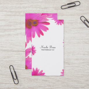 Roze Madeliefjes Bloem Madeliefje Elegant Landelij Visitekaartje