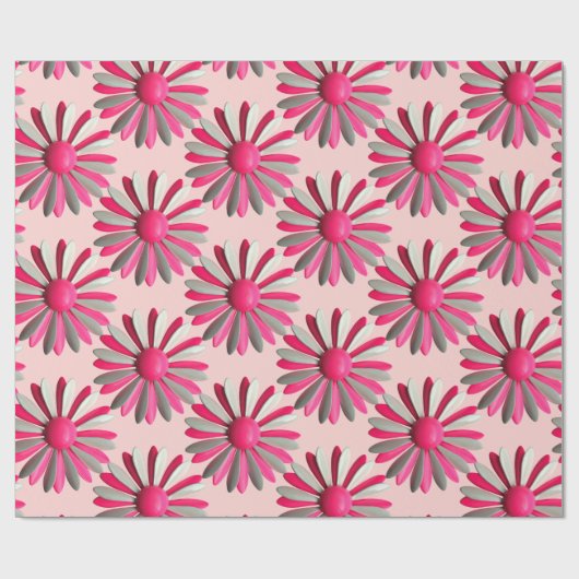 Roze Madeliefjes Bloem Speld Lente Zomer Tuin Brui Cadeaupapier (Vlak)