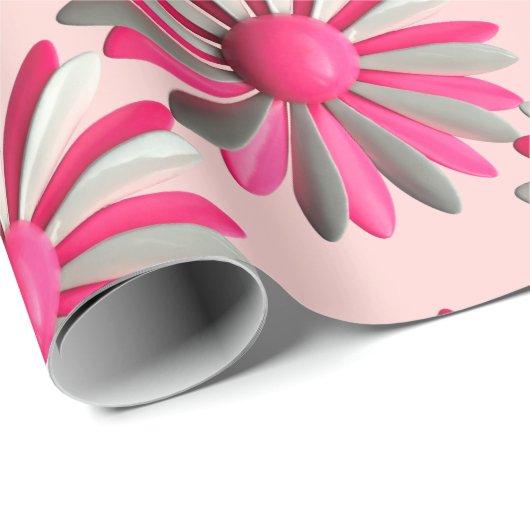 Roze Madeliefjes Bloem Speld Lente Zomer Tuin Brui Cadeaupapier (Rol Hoek)