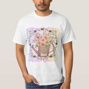 Roze madeliefjes bloemen Watercan T-shirt