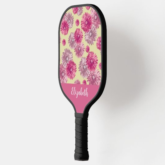  roze madeliefjes bloemenstijl cadeau voor mama pickleball paddle (Links)