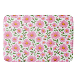 Roze Madeliefjes Bloemmotief Badmat