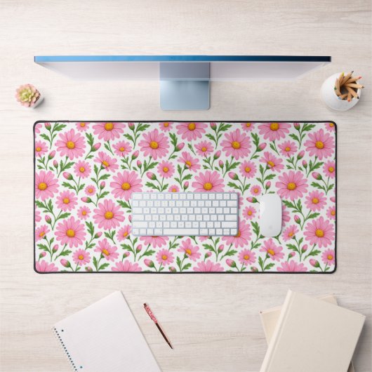 Roze Madeliefjes Bloemmotief Bureaumat (Kantoor 1)