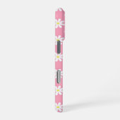 Roze madeliefjes bloempatroon iPhone hoesje (Rechterkant)