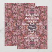 Roze Madeliefjes Bloemschilderkunst Feest Kaart (Voorkant / Achterkant)