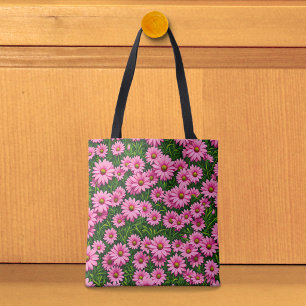 Roze Madeliefjes Boodschappentas Tote Bag