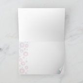 Roze Madeliefjes Dankkaart Bedankkaart (Binnen)