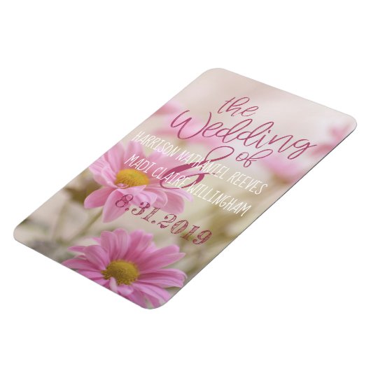 Roze madeliefjes Flexibele magneet Romantische blo (Linkerzijde)