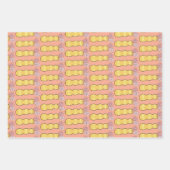 Roze madeliefjes in een vaas verpakken papier plat inpakpapier vel (Voorkant 2)