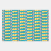 Roze madeliefjes in een vaas verpakken papier plat inpakpapier vel (Voorkant)