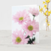 Roze Madeliefjes Kaart (Gele Bloem)