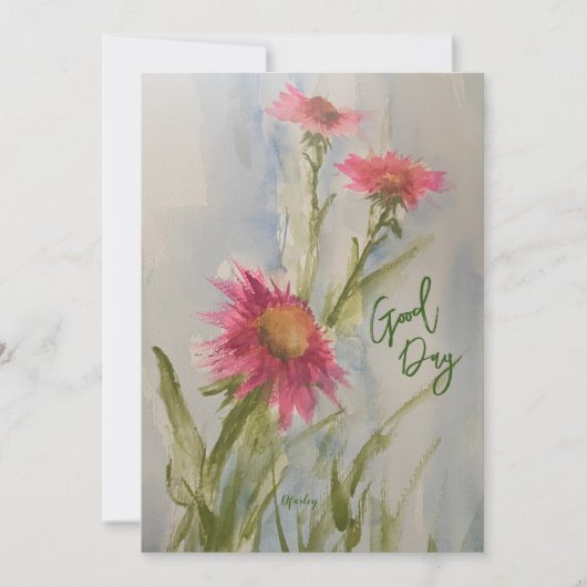 Roze Madeliefjes Notitiekaart Kaart (Voorkant)