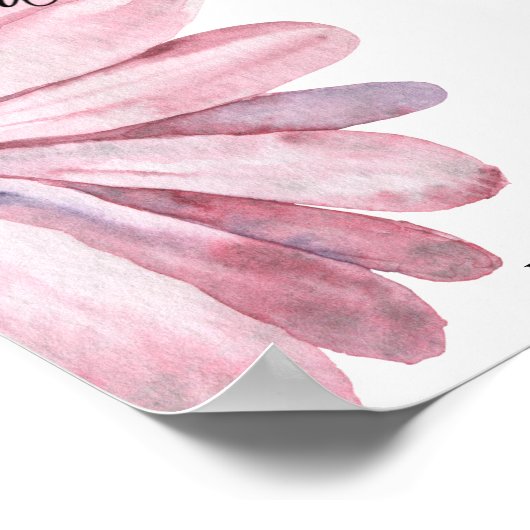 Roze madeliefjes Poster (Hoek)