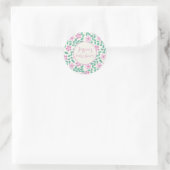 Roze Madeliefjes Ronde Sticker (Tas)