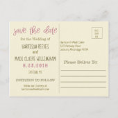 Roze madeliefjes Save The Date kaart Romantische b (Achterkant)