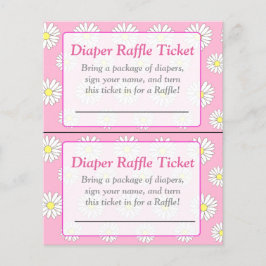 Roze Madeliefjes Thema baby shower spellen Flyer