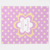Roze madeliefjesketting 60 x 80 fleece deken (Voorkant (Horizontaal))