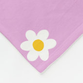 Roze madeliefjesketting 60 x 80 fleece deken (Hoek)