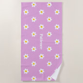 Roze Madeliefjesketting Strandlaken (Voorkant)