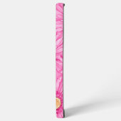 Roze madeliefjespatroon - groot samsung galaxy hoesje (Linkerkant)