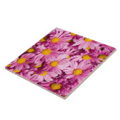 Roze madeliefjespatroon tegeltje (Zijkant)