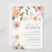 Roze maffia Floral Bridal Shower Kaart (Voorkant)