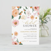 Roze maffia Floral Bridal Shower Kaart (Staand voorkant)