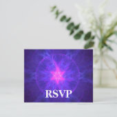 Roze Magen David Bar/Bat Mitzvah RSVP Kaartje (Staand voorkant)