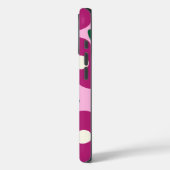 Roze Magenta Abstract Retro Bloempatroon Case-Mate iPhone Case (Achterkant / Links)